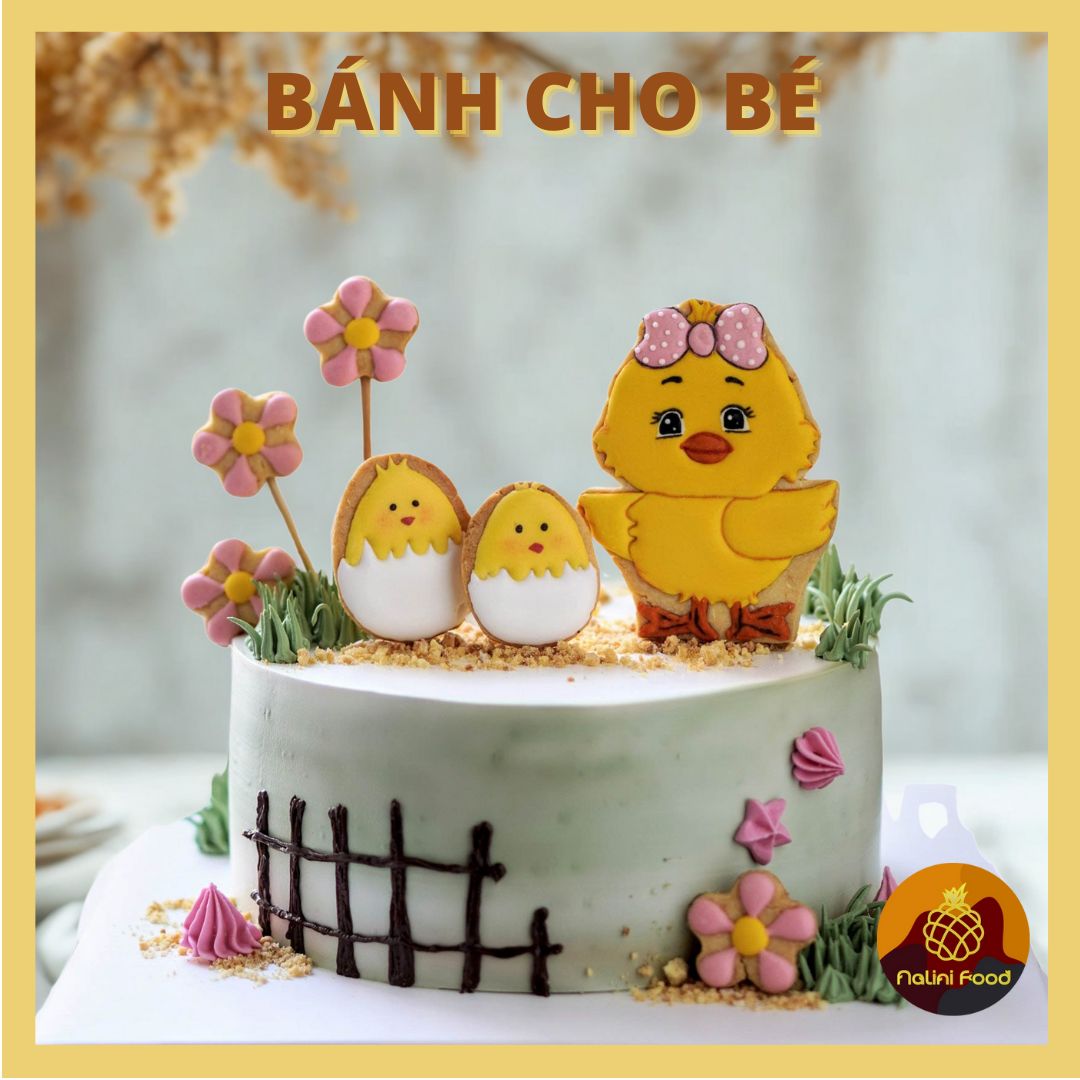 bánh sinh nhật bé gà con